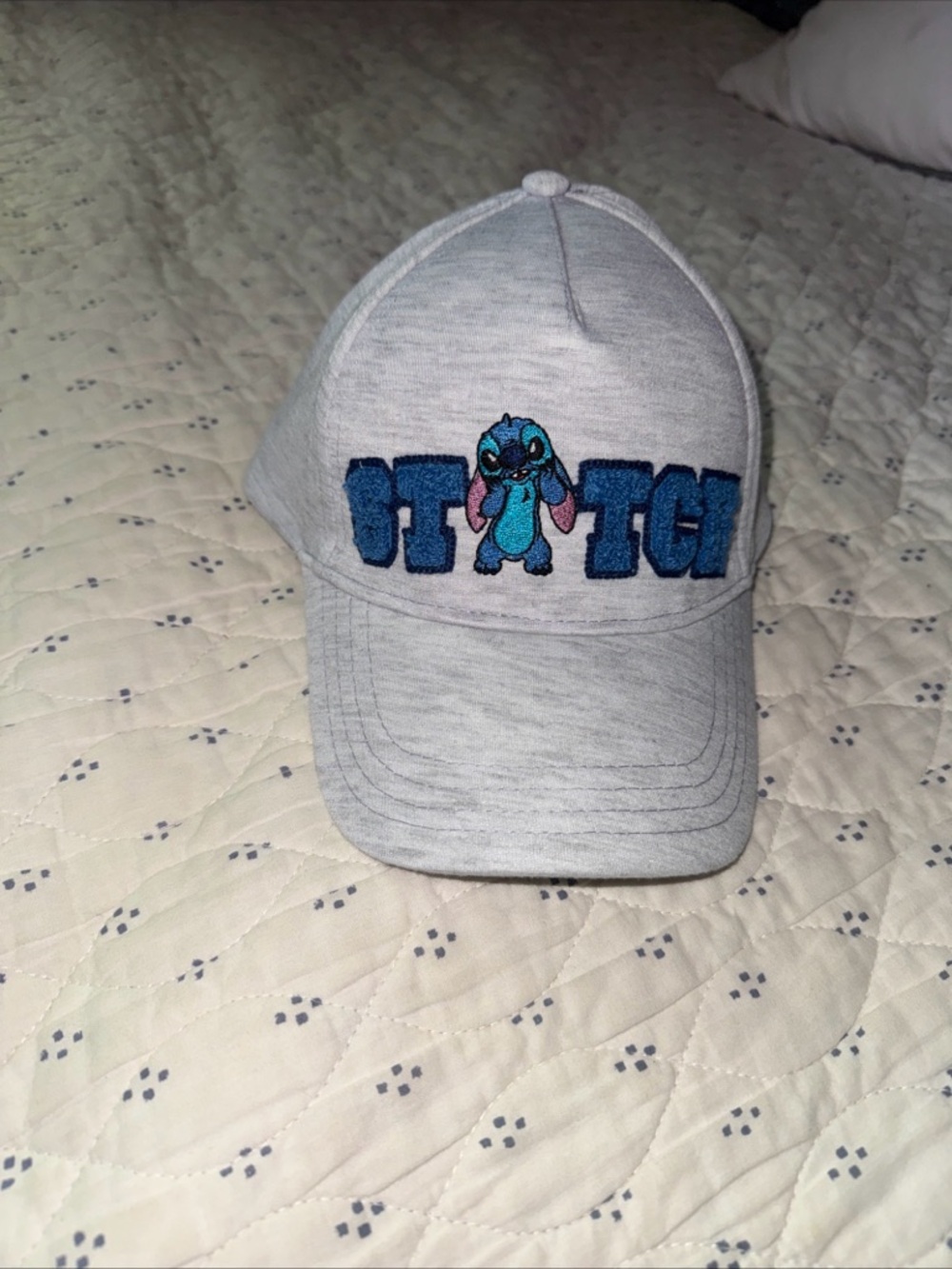 Disney Lilo & Stitch Stitch Hat Gray With Raised Letters New Adjustable